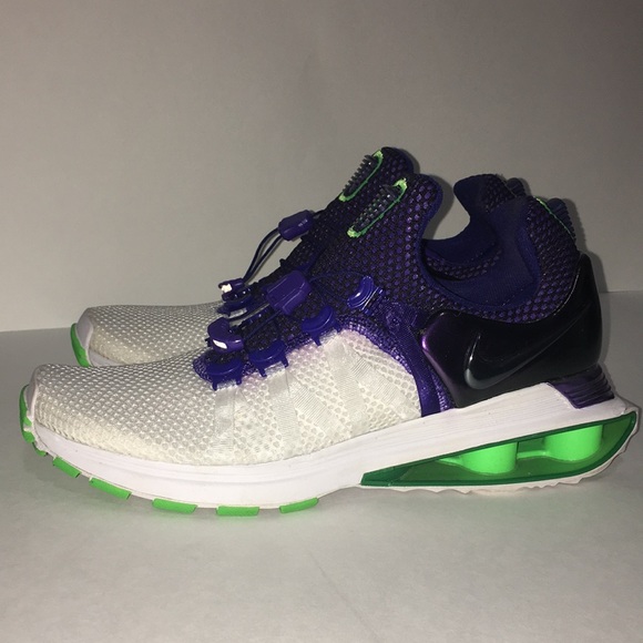 Nike shox purple and green Clearance